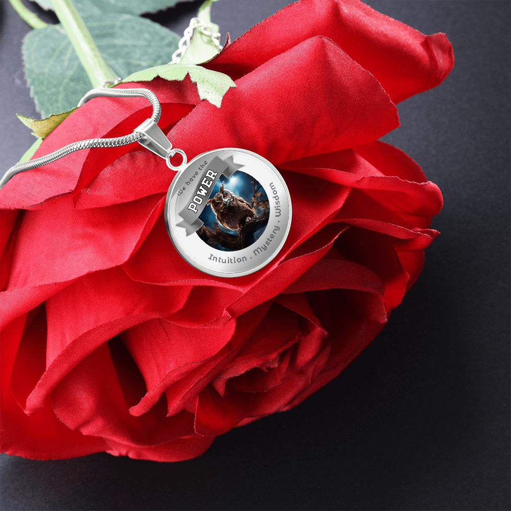 Owl - Power Animal Affirmation Necklace - Intuition Mystery Wisdom- More Than CharmsMore Than Charms