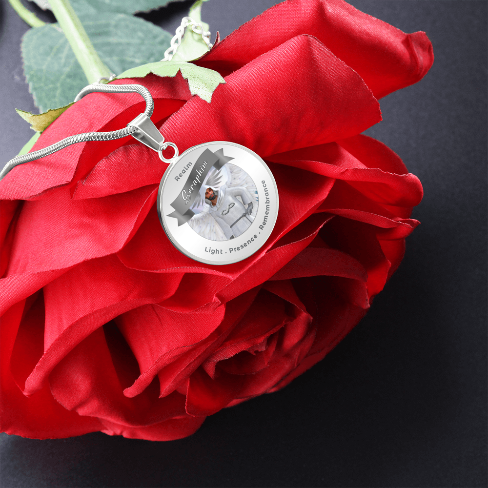 Seraphim - Angelic Realm Affirmation Necklace For Remembrance, Presence & Light- More Than CharmsMore Than Charms