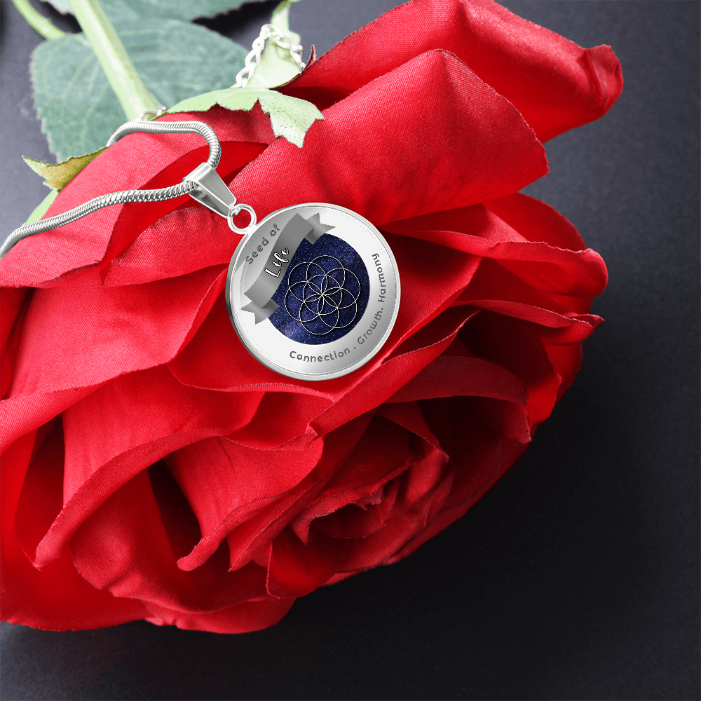 Seed of Life - Creation Unity Transformation - Affirmation Necklace - More Than CharmsMore Than Charms