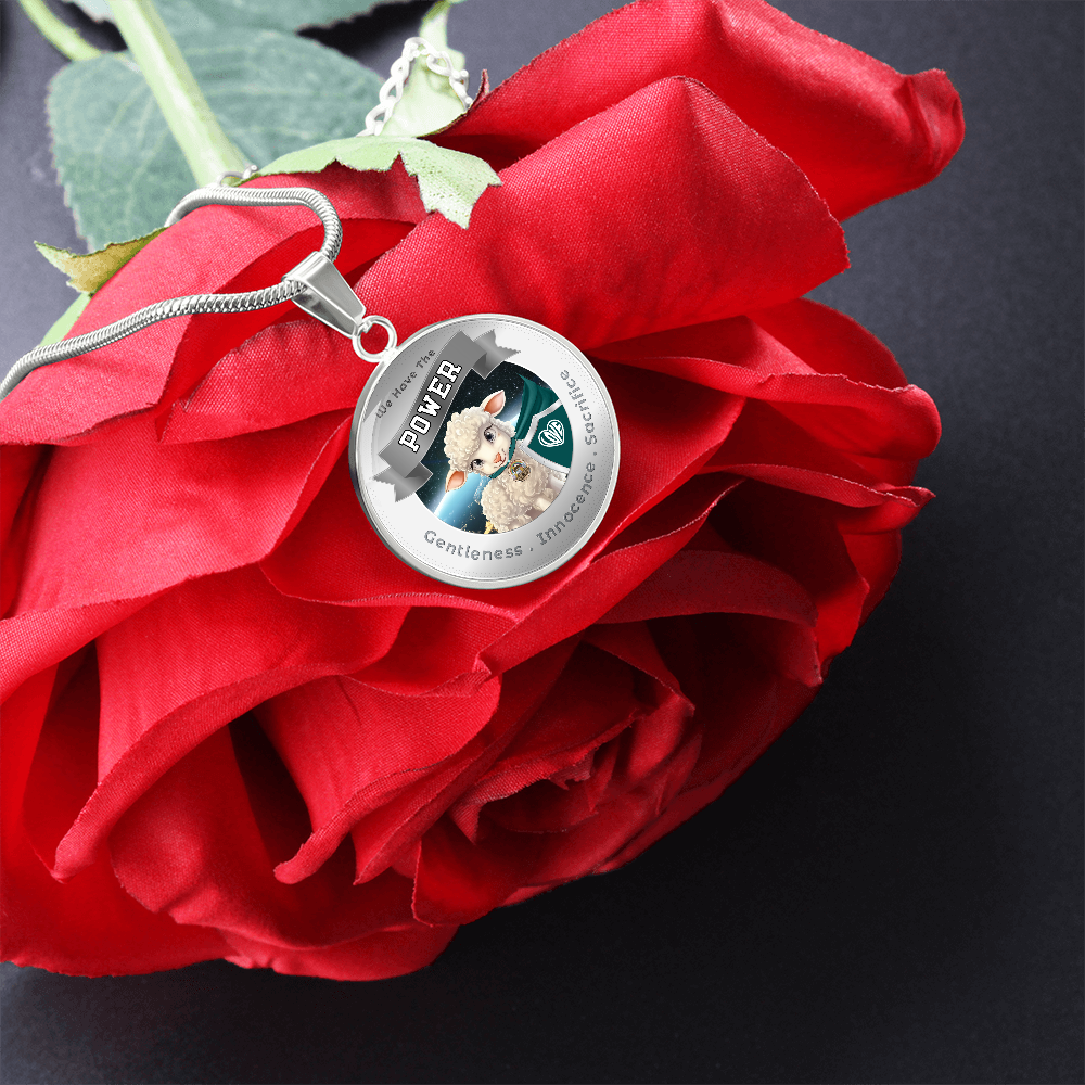 Lamb - Power Animal Affirmation Necklace - Gentleness Innocence Sacrifice - More Than CharmsMore Than Charms
