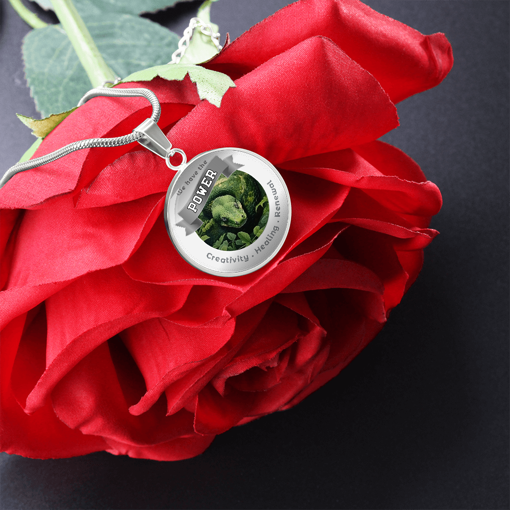 Snake - Power Animal Affirmation Necklace - Creativity Healing Renewal - More Than CharmsMore Than Charms