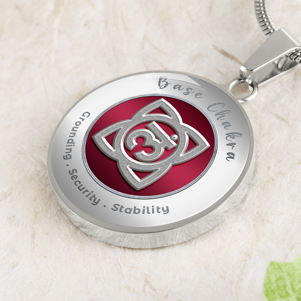 Base Chakra - Stability Grounding Security - Affirmation Necklace - More Than CharmsMore Than Charms