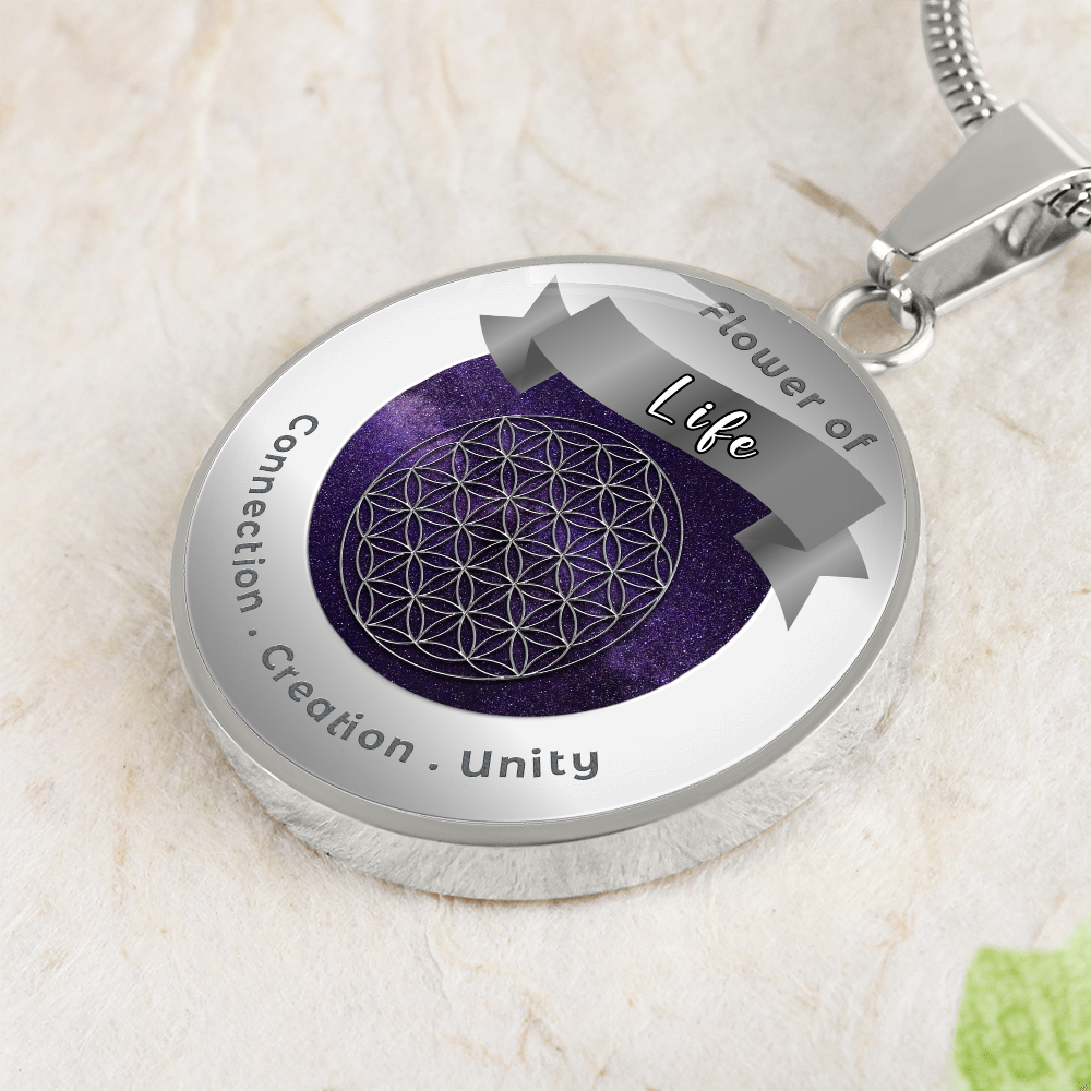 Flower of Life - Unity Creation Connection - Affirmation Necklace - More Than CharmsMore Than Charms
