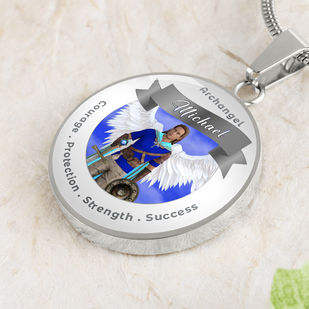 Archangel Michael - Affirmation Necklace For Courage, Protection, Strength & Success - More Than CharmsMore Than Charms