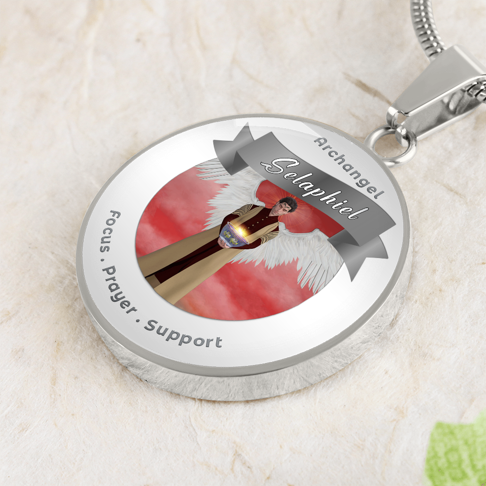 Archangel Selaphiel - Affirmation Necklace For Focus, Prayer & Support - More Than CharmsMore Than Charms