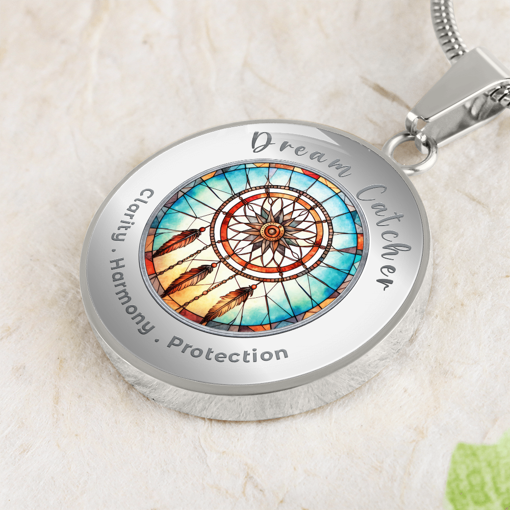 Dream Catcher - Protection Harmony Clarity - Affirmation Necklace - More Than CharmsMore Than Charms