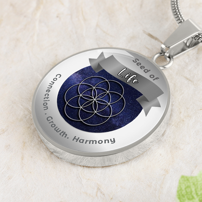 Seed of Life - Creation Unity Transformation - Affirmation Necklace - More Than CharmsMore Than Charms