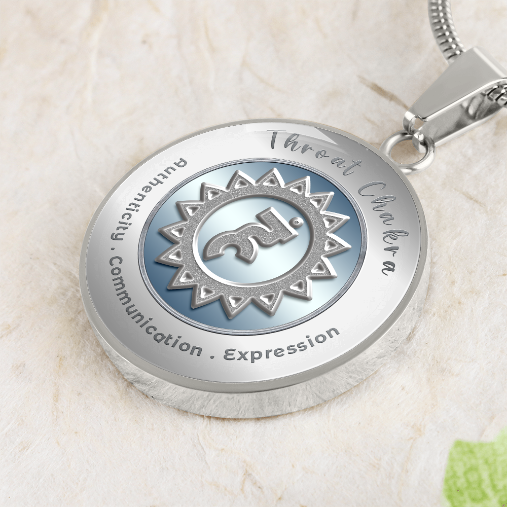 Throat Chakra - Communication Expression Authenticity - Affirmation Necklace - More Than CharmsMore Than Charms