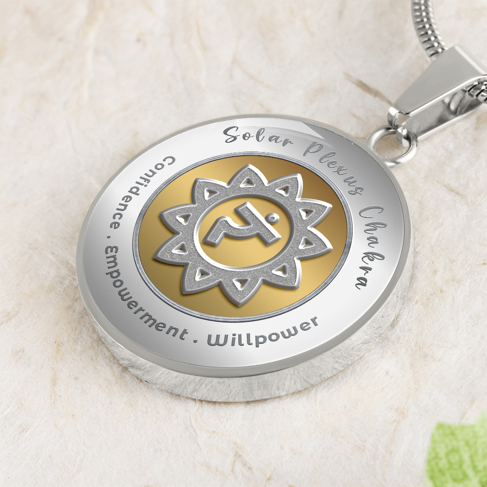 Solar Plexus Chakra - Confidence Empowerment Willpower - Affirmation Necklace - More Than CharmsMore Than Charms