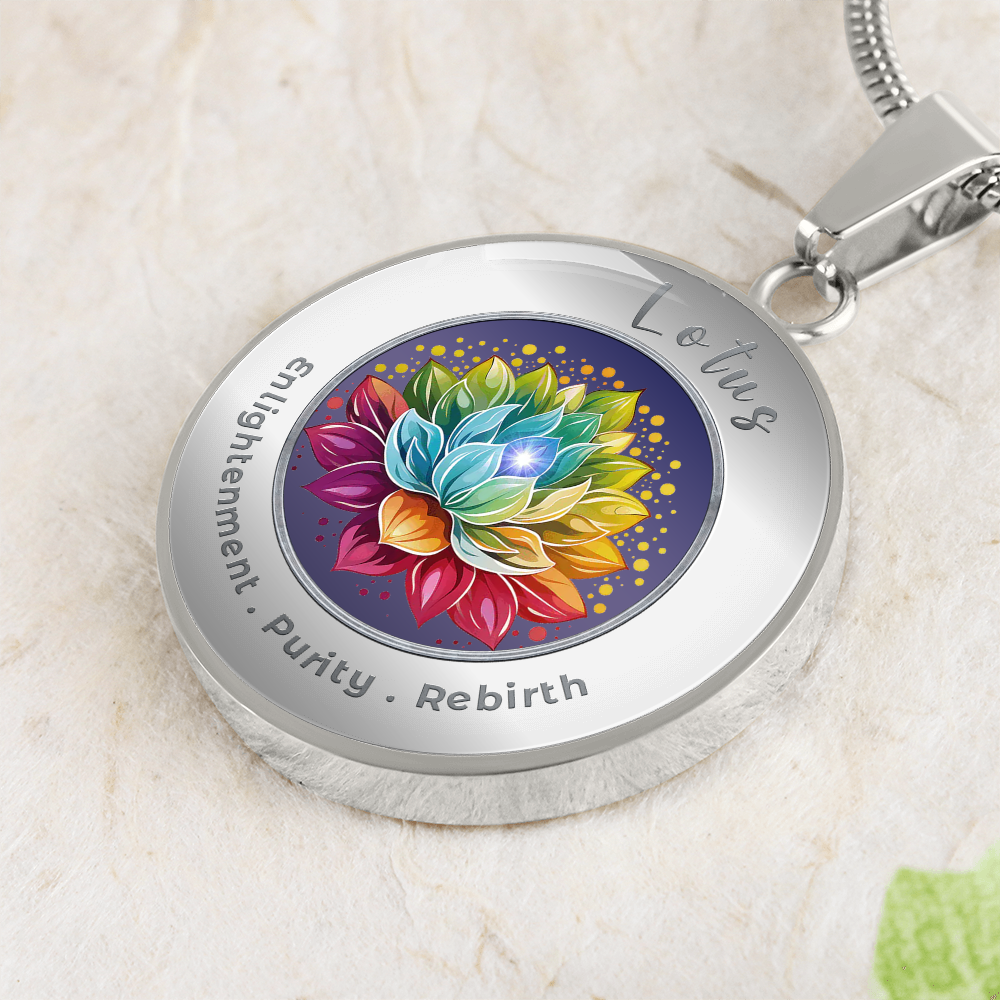 Lotus - Purity Enlightenment Rebirth - Affirmation Necklace - More Than CharmsMore Than Charms