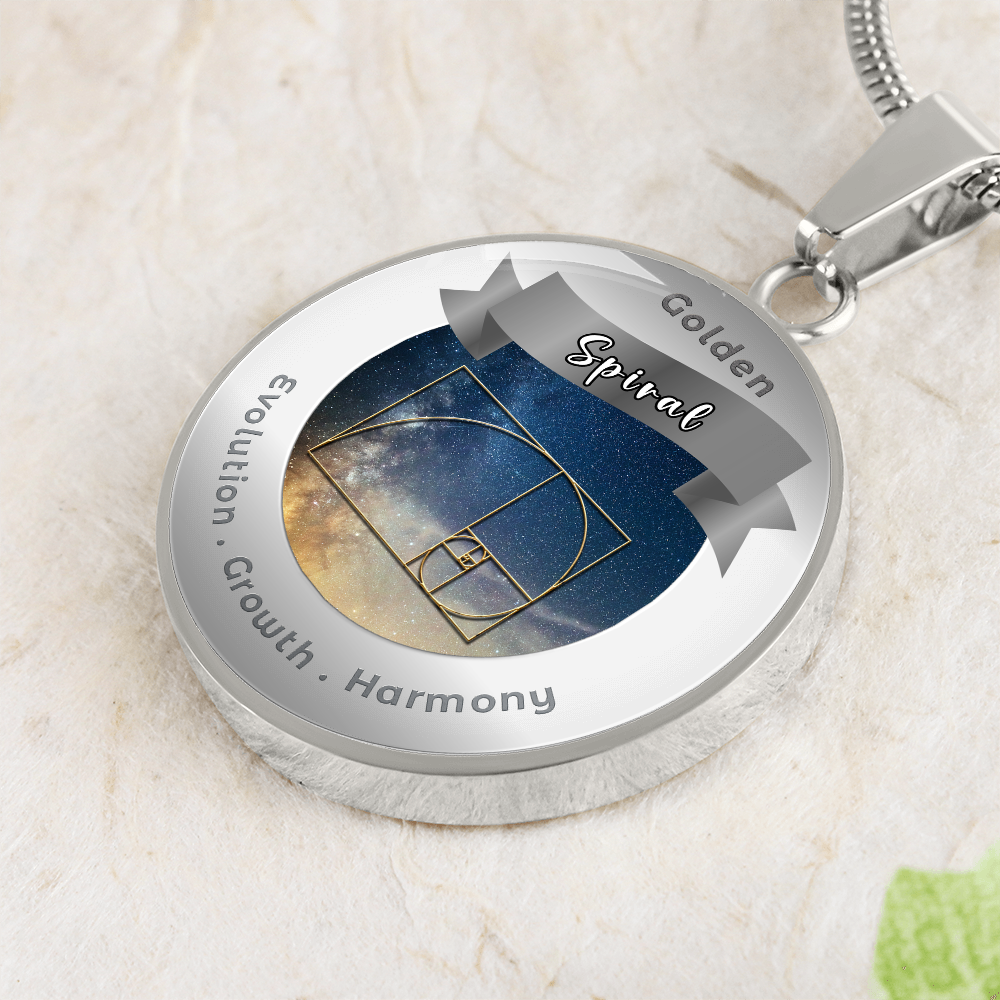 Golden Spiral - Growth Evolution Harmony - Affirmation Necklace - More Than CharmsMore Than Charms