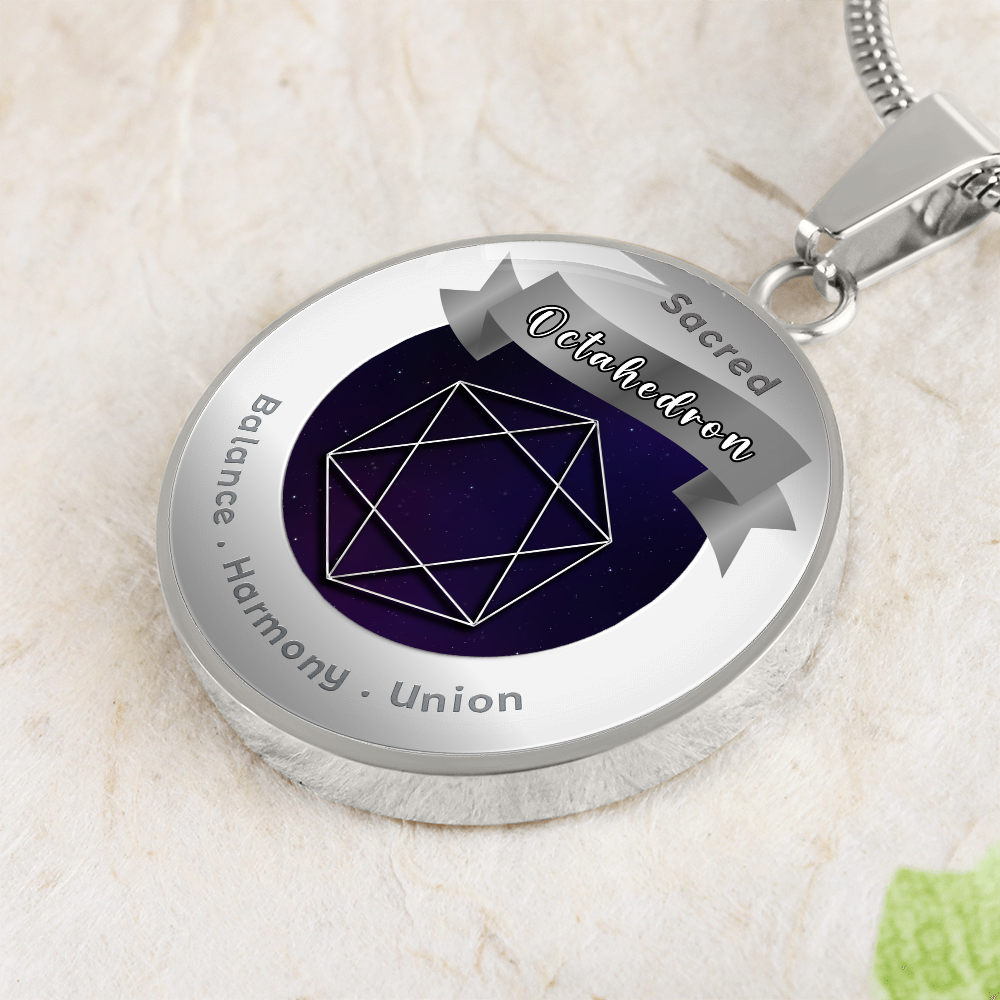 Octahedron - Balance Harmony Union - Affirmation Necklace - More Than CharmsMore Than Charms