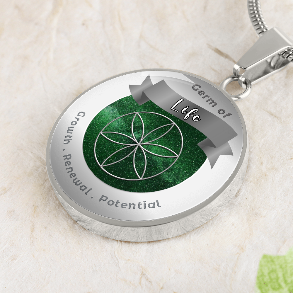 Germ of Life - Growth Renewal Potential- Affirmation Necklace - More Than CharmsMore Than Charms