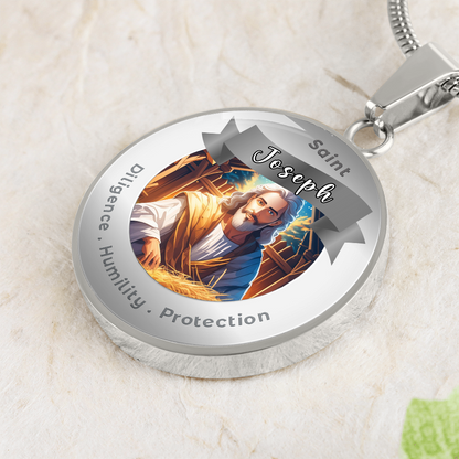 Saint Joseph - Affirmation Necklace - More Than CharmsMore Than Charms