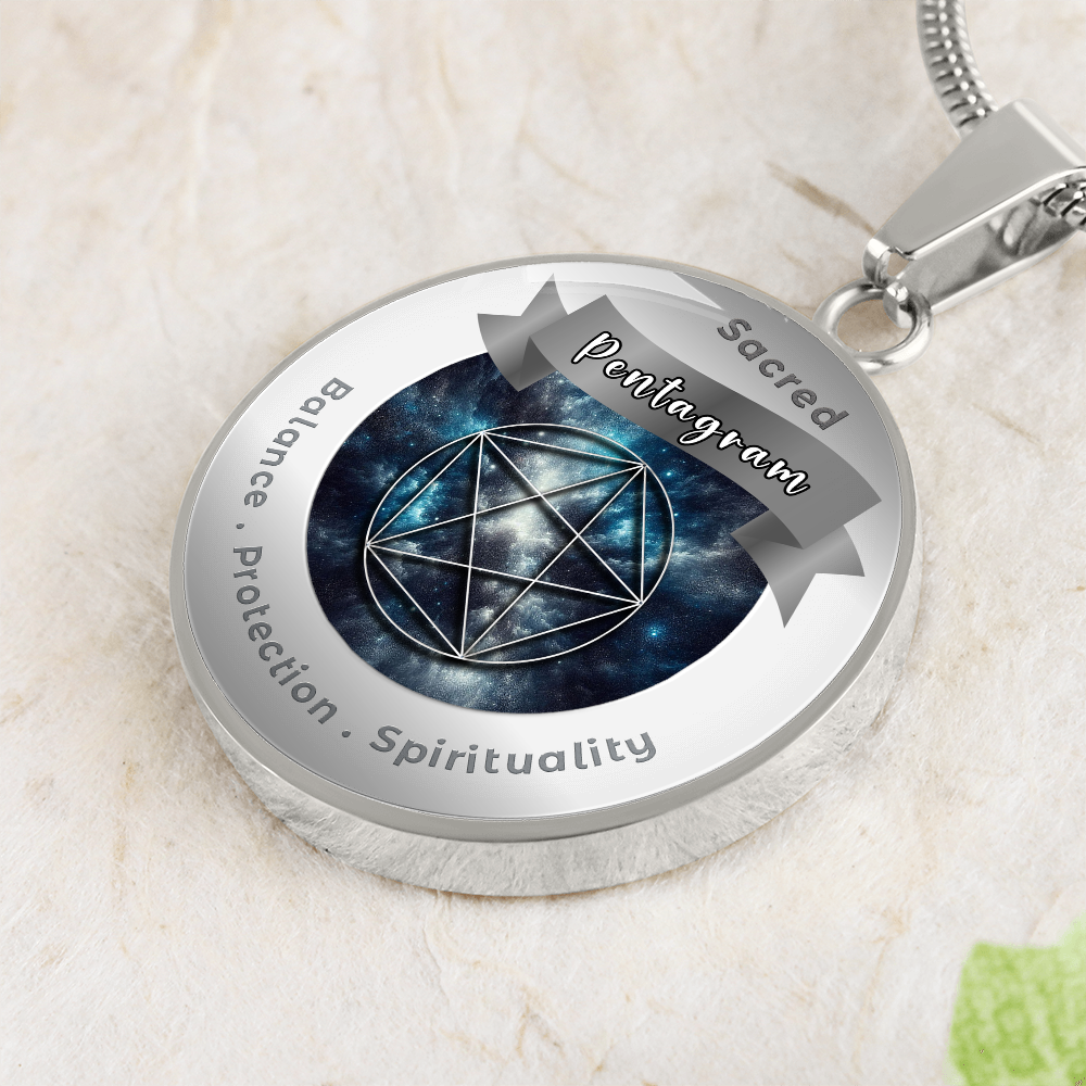 Pentagram - Balance Protection Spirituality - Affirmation Necklace - More Than CharmsMore Than Charms