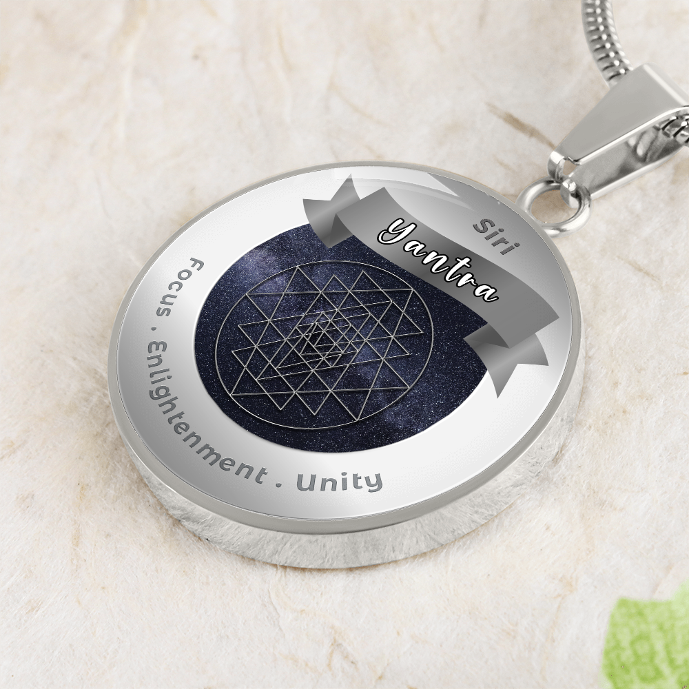 Sri Yantra - Focus Unity Enlightenment - Affirmation Necklace - More Than CharmsMore Than Charms