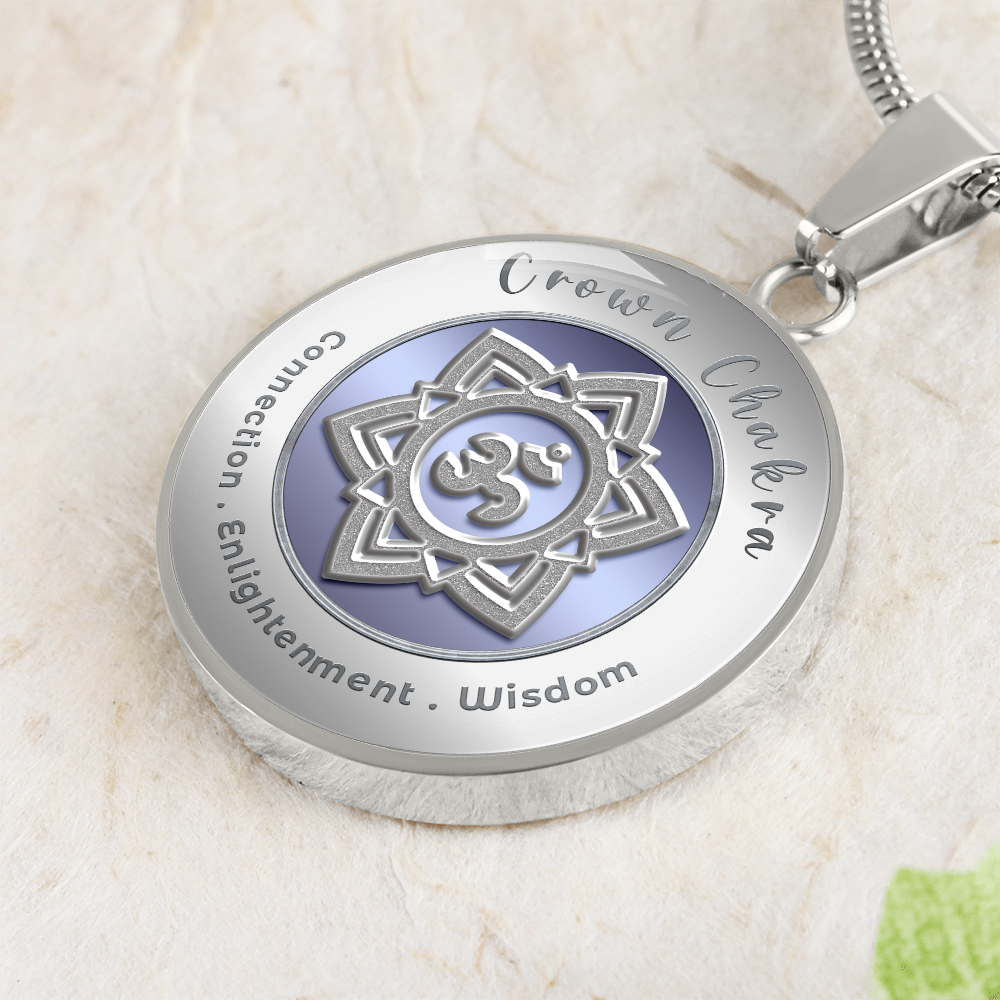 Crown Chakra - Connection Spiritual Enlightenment Divine Wisdom - Affirmation Necklace - More Than CharmsMore Than Charms