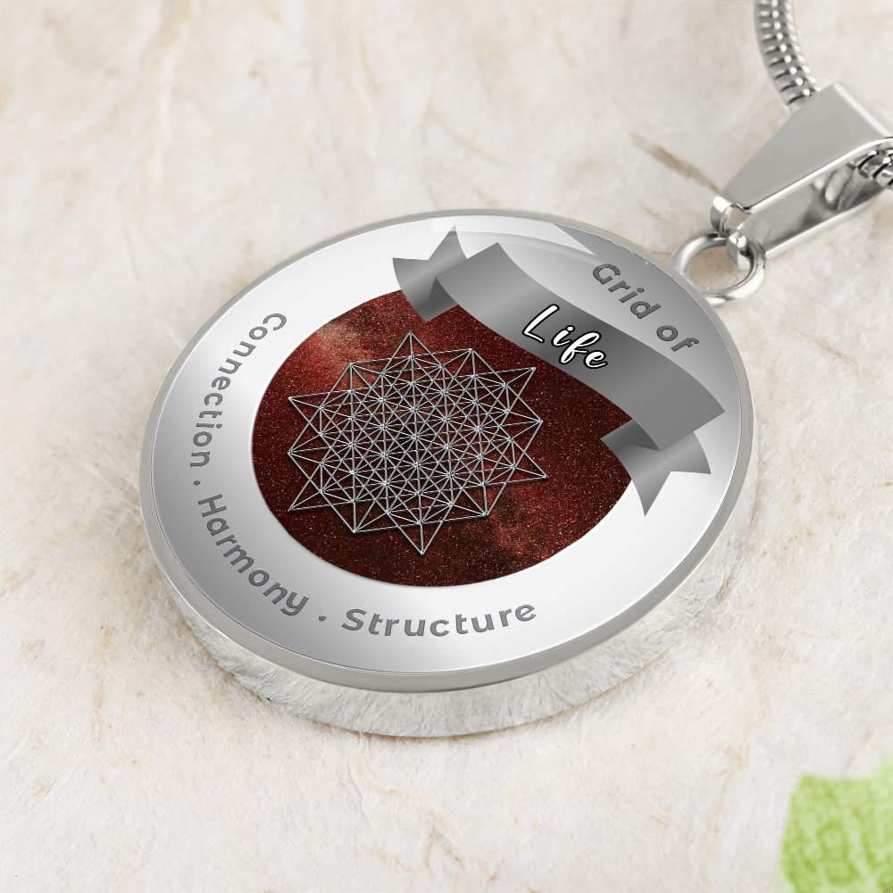 Grid of Life - Harmony Connection Structure - Affirmation Necklace - More Than CharmsMore Than Charms
