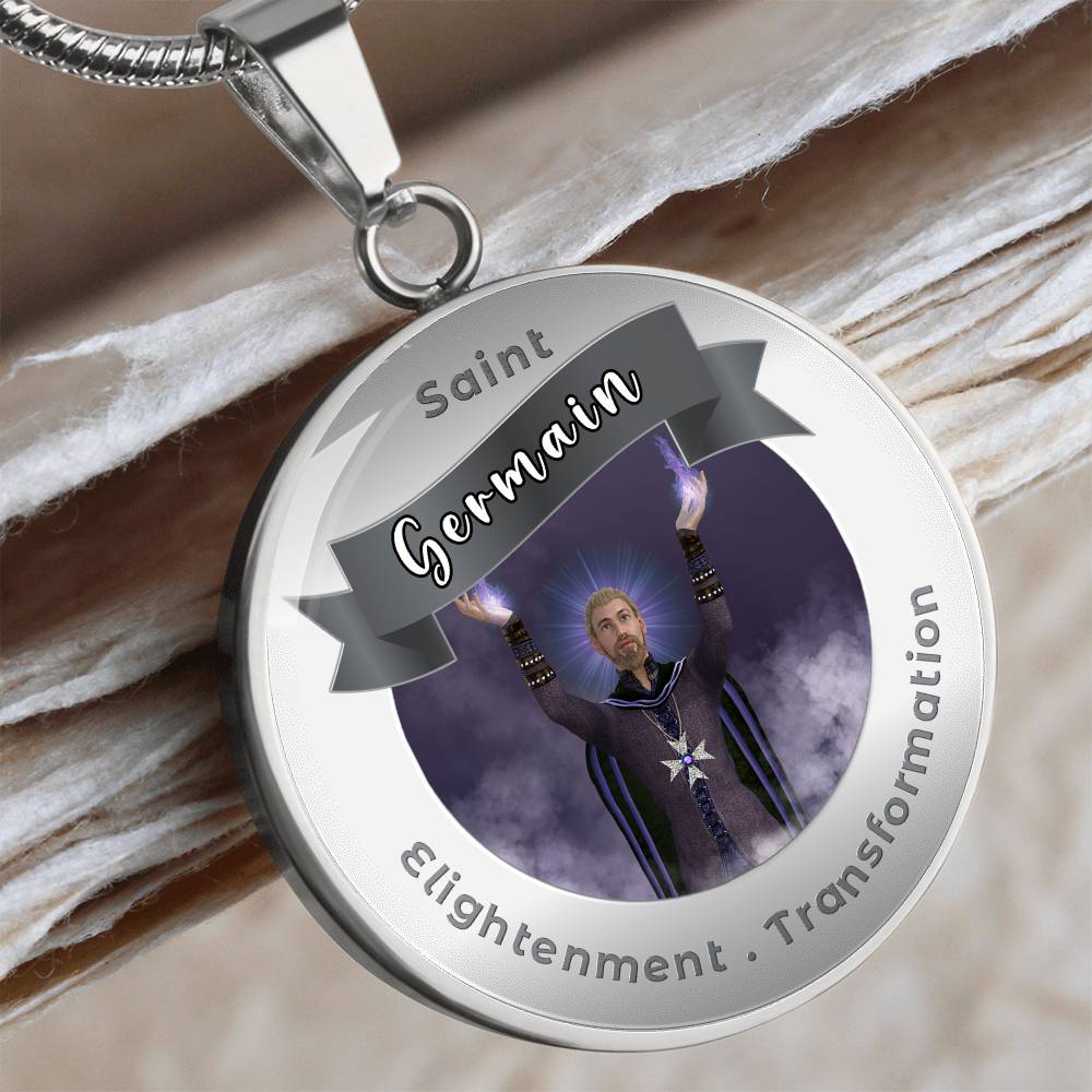 Saint Germain - Affirmation Necklace For Enlightenment & Transformation - More Than CharmsMore Than Charms