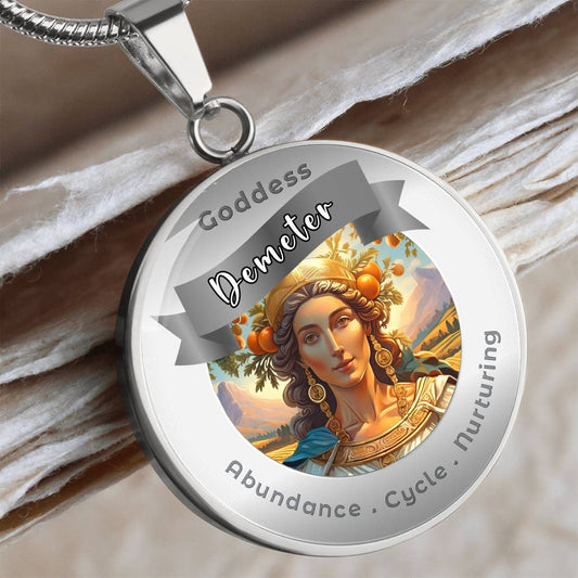 Demeter - Charm Necklace - This Luxury Charm Necklace is more than just an accessory — it’s a soulful expression of your journey, dreams, and intentions. Designed with meaning, each charm carries powerful affirmation words, images, or symbols that speak t