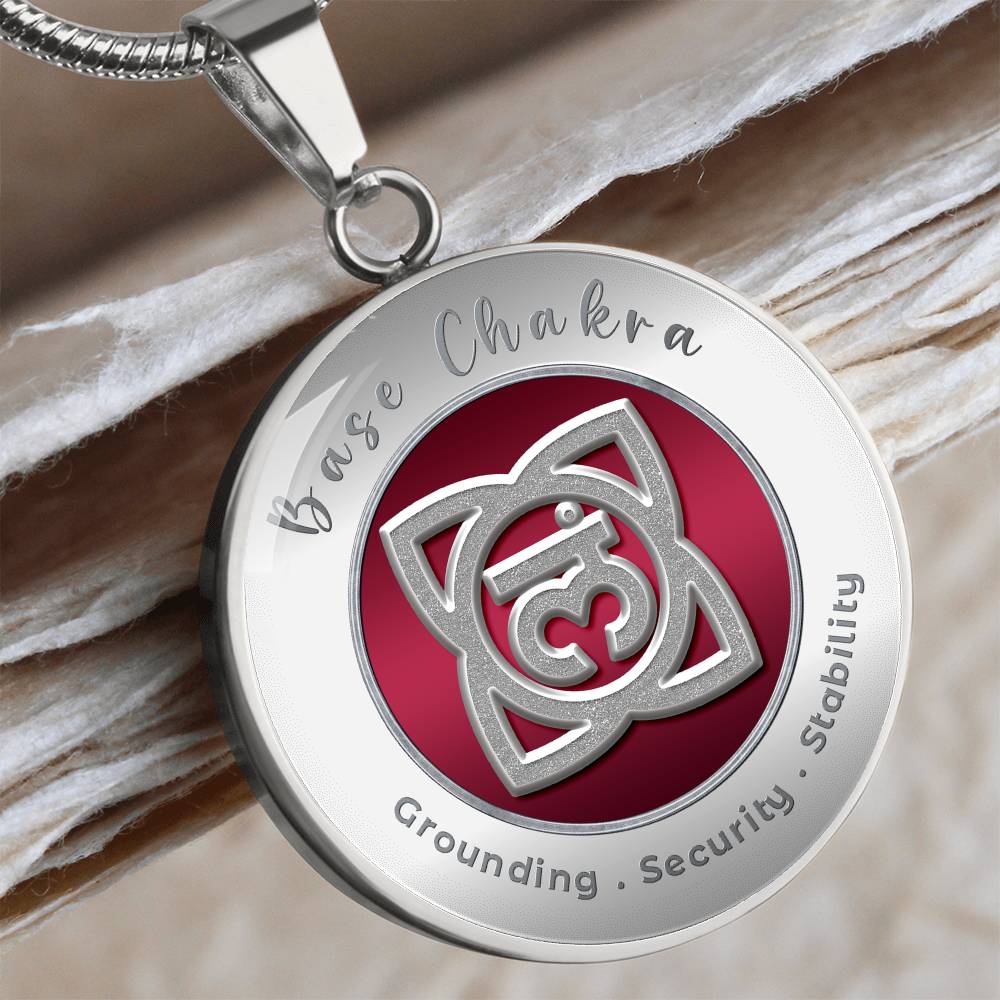Base Chakra - Stability Grounding Security - Affirmation Necklace - More Than CharmsMore Than Charms