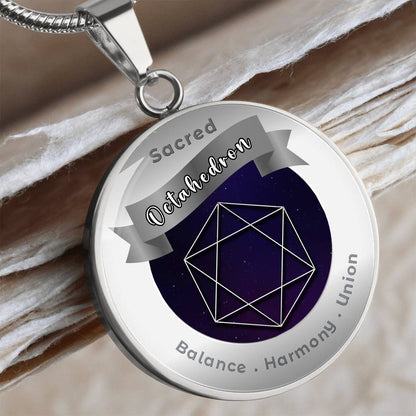 Octahedron - Balance Harmony Union - Affirmation Necklace - More Than CharmsMore Than Charms