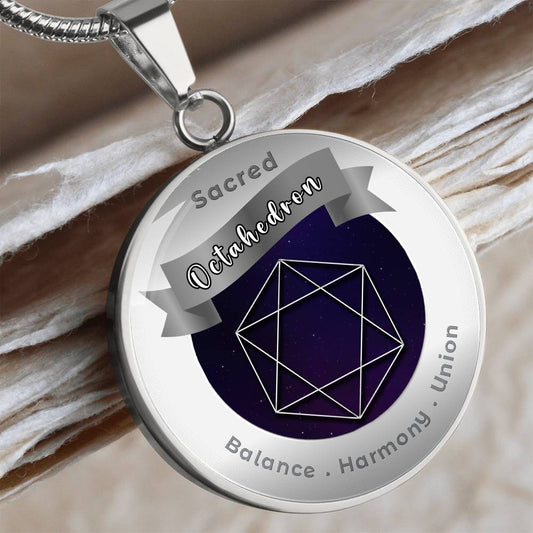Octahedron - Balance Harmony Union - Charm Necklace - This Luxury Charm Necklace is more than just an accessory — it’s a soulful expression of your journey, dreams, and intentions. Designed with meaning, each charm carries powerful affirmation words, imag