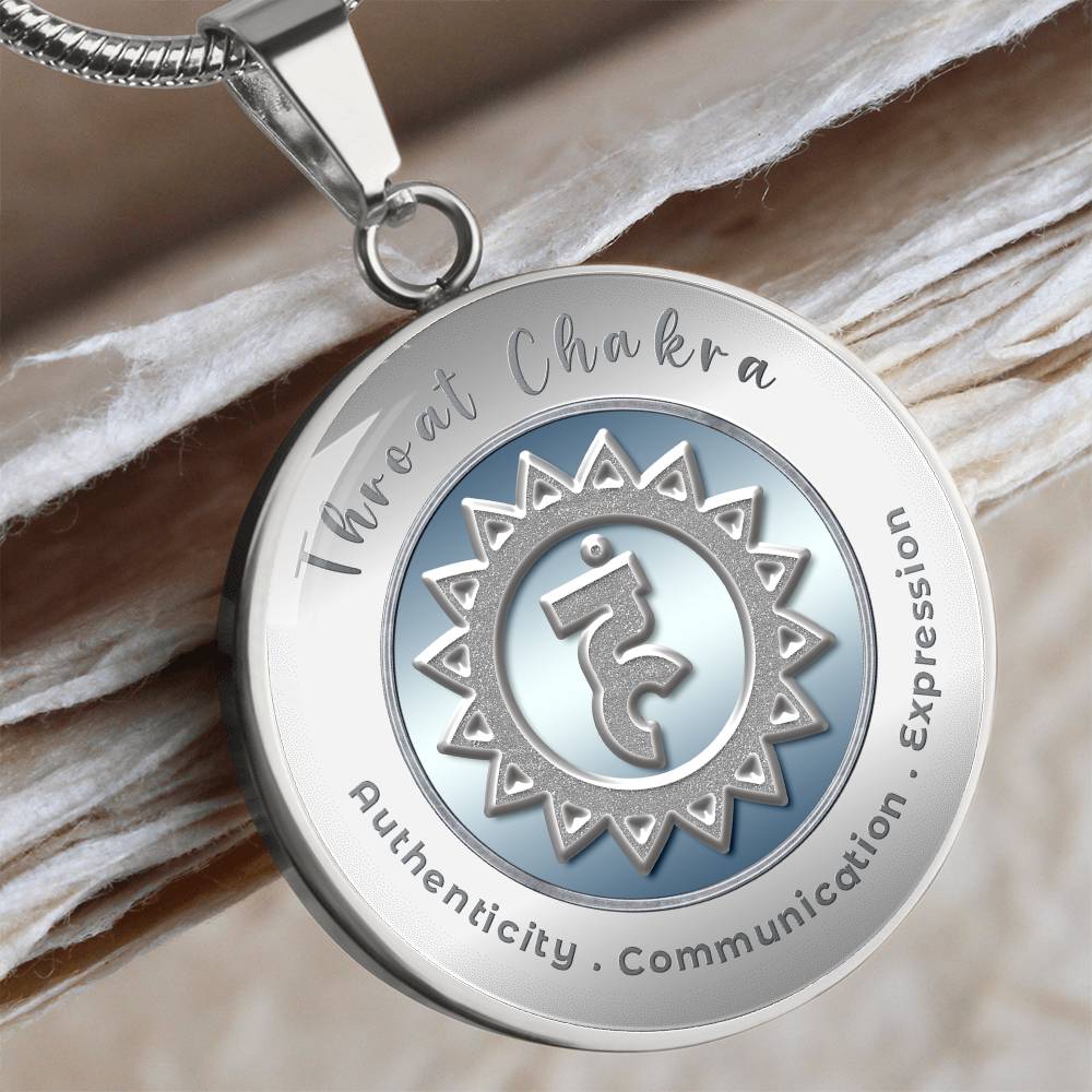 Throat Chakra - Communication Expression Authenticity - Affirmation Necklace - More Than CharmsMore Than Charms
