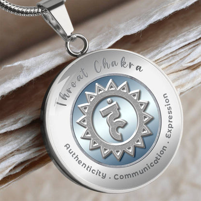 Throat Chakra - Communication Expression Authenticity - Affirmation Necklace - More Than CharmsMore Than Charms