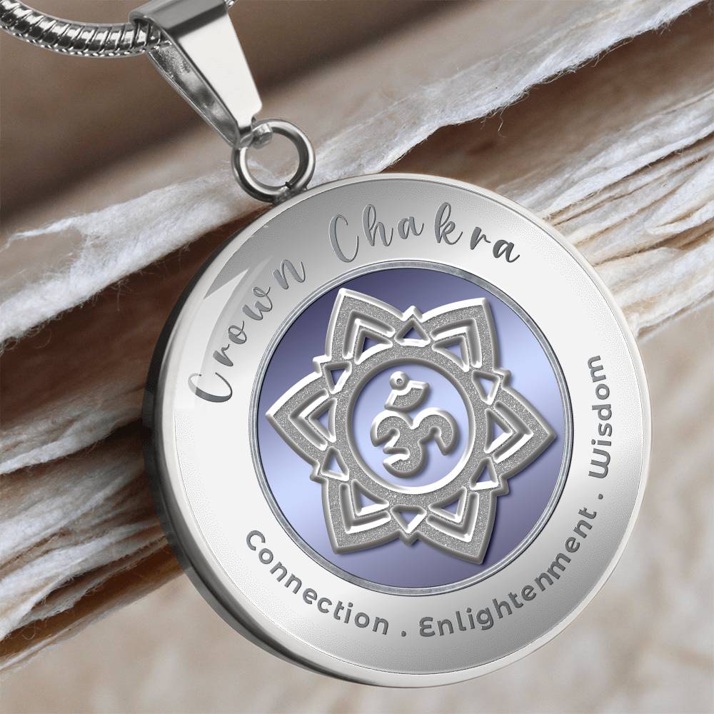 Crown Chakra - Connection Spiritual Enlightenment Divine Wisdom - Affirmation Necklace - More Than CharmsMore Than Charms