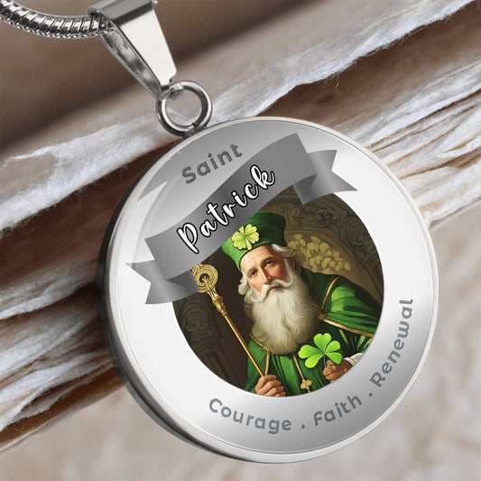 Saint Patrick - Charm Necklace - This Luxury Charm Necklace is more than just an accessory — it’s a soulful expression of your journey, dreams, and intentions. Designed with meaning, each charm carries powerful affirmation words, images, or symbols that s