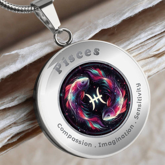 Pisces - Charm Necklace - This Luxury Charm Necklace is more than just an accessory — it’s a soulful expression of your journey, dreams, and intentions. Designed with meaning, each charm carries powerful affirmation words, images, or symbols that speak to