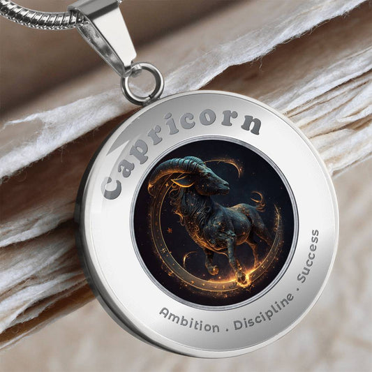 Capricorn - Charm Necklace - This Luxury Charm Necklace is more than just an accessory — it’s a soulful expression of your journey, dreams, and intentions. Designed with meaning, each charm carries powerful affirmation words, images, or symbols that speak