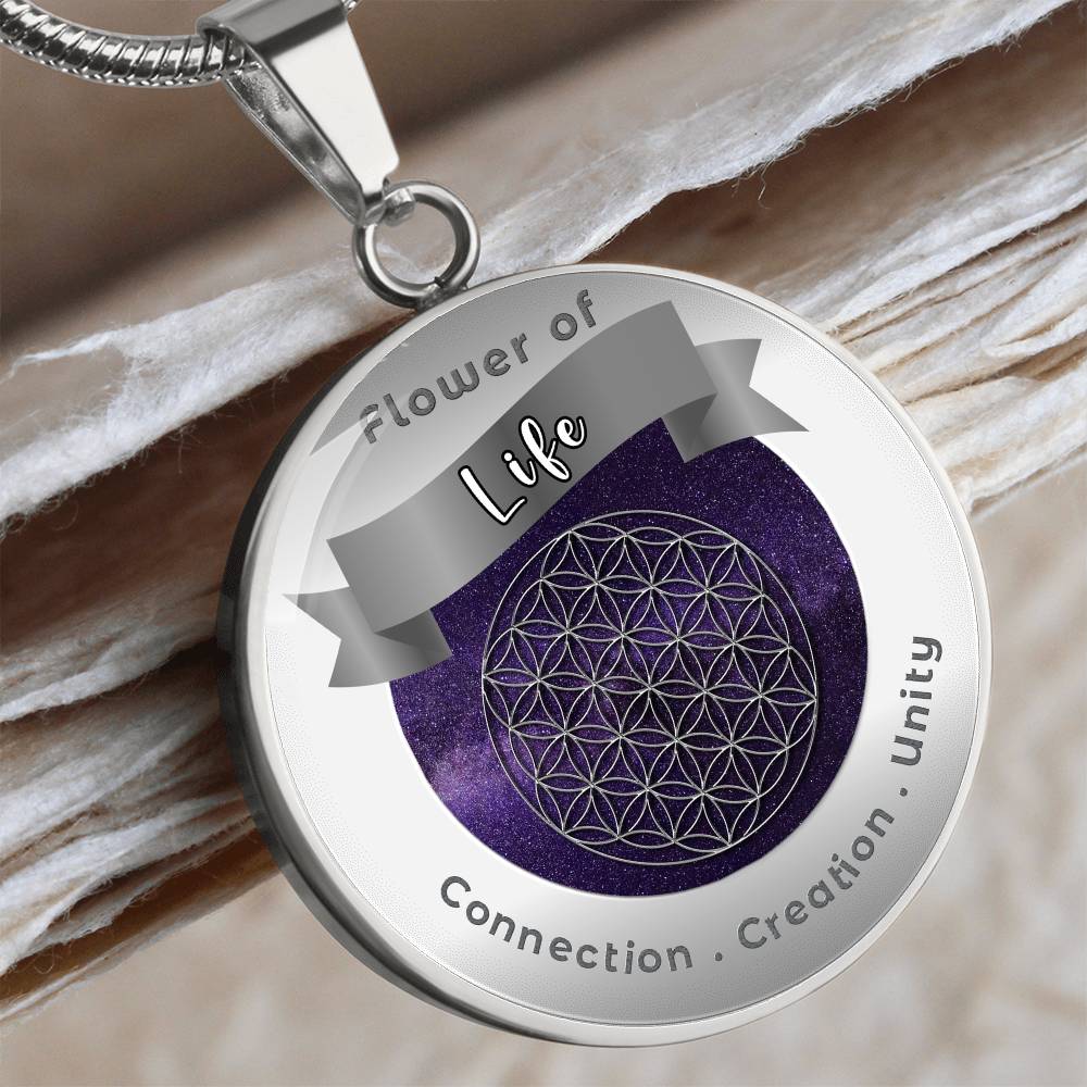 Flower of Life - Unity Creation Connection - Affirmation Necklace - More Than CharmsMore Than Charms