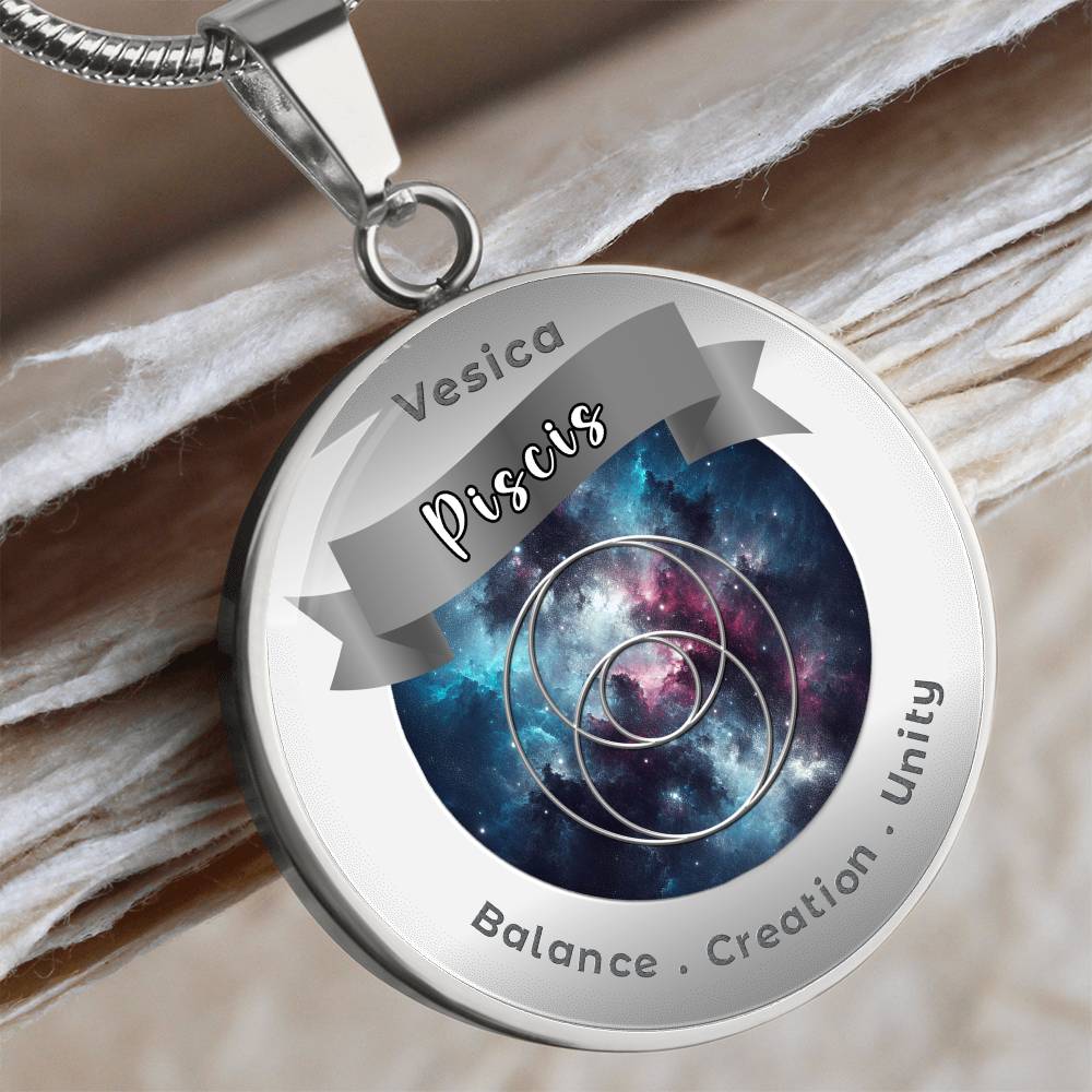Vescica Piscis - Unity Creation Balance - Affirmation Necklace - More Than CharmsMore Than Charms