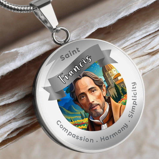 Saint Francis - Charm Necklace - This Luxury Charm Necklace is more than just an accessory — it’s a soulful expression of your journey, dreams, and intentions. Designed with meaning, each charm carries powerful affirmation words, images, or symbols that s