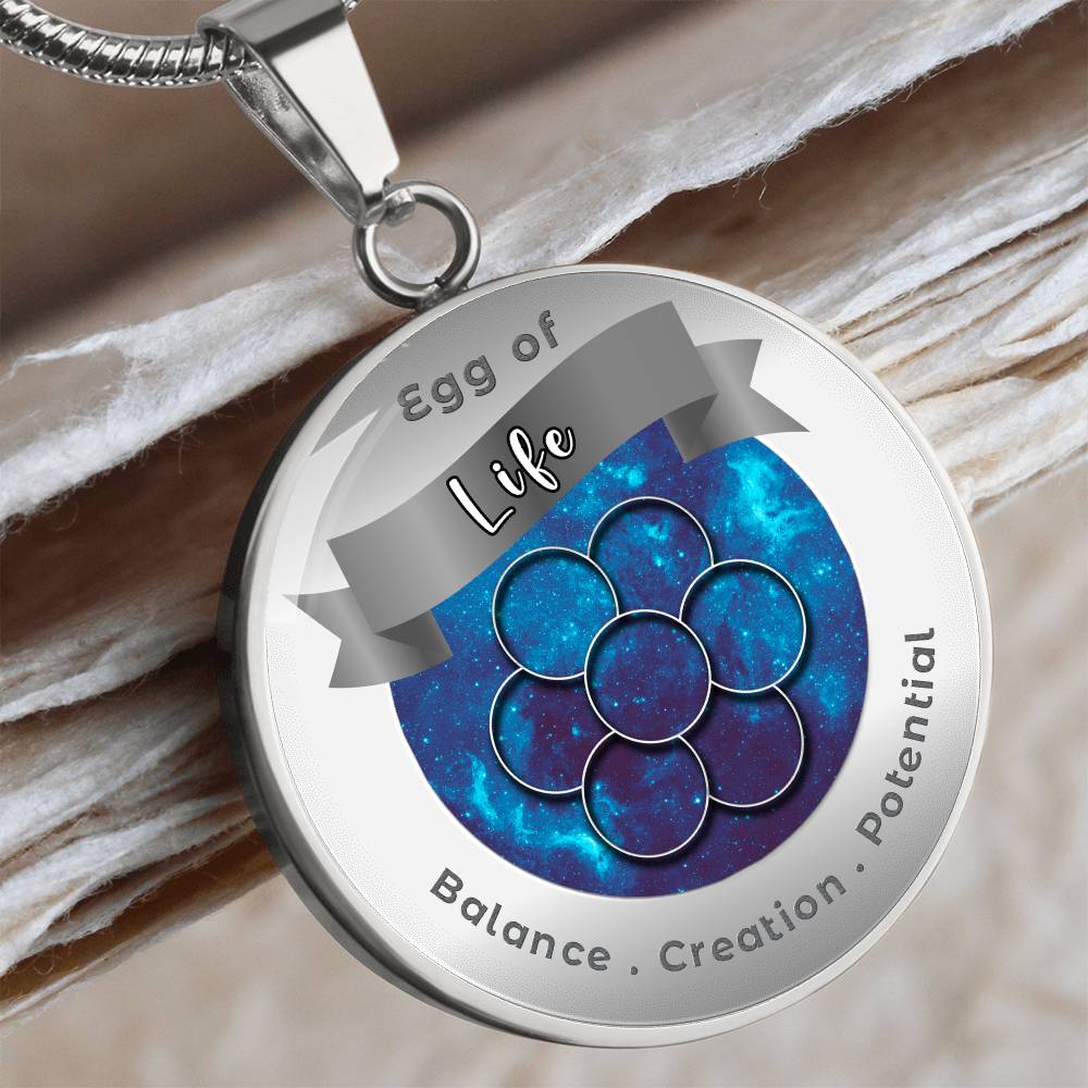 Egg of Life - Creation Potential Balance - Affirmation Necklace - More Than CharmsMore Than Charms