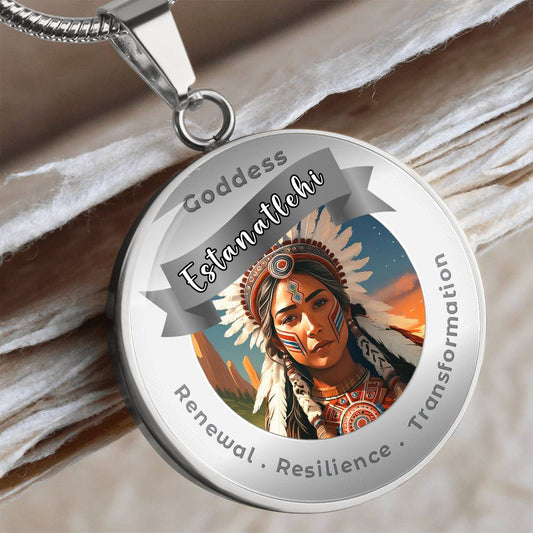 Goddess Estanatlehi - Charm Necklace - This Luxury Charm Necklace is more than just an accessory — it’s a soulful expression of your journey, dreams, and intentions. Designed with meaning, each charm carries powerful affirmation words, images, or symbols