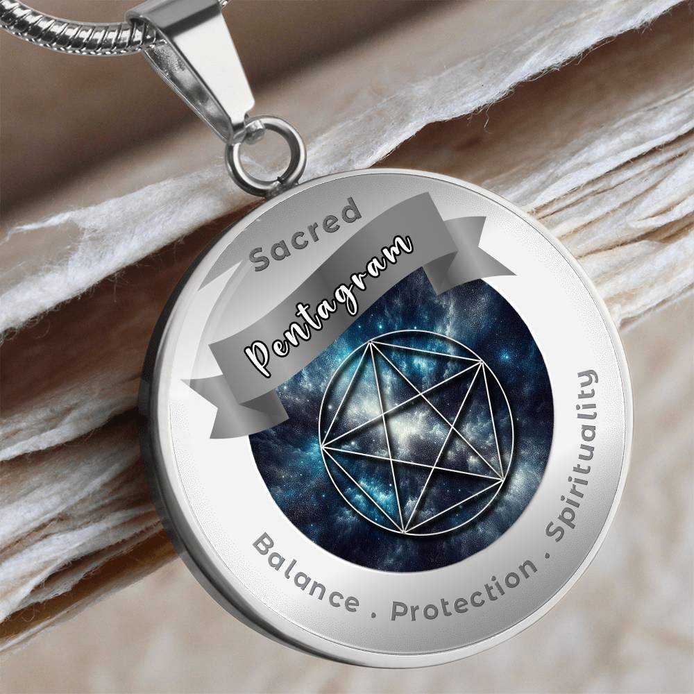 Pentagram - Balance Protection Spirituality - Affirmation Necklace - More Than CharmsMore Than Charms