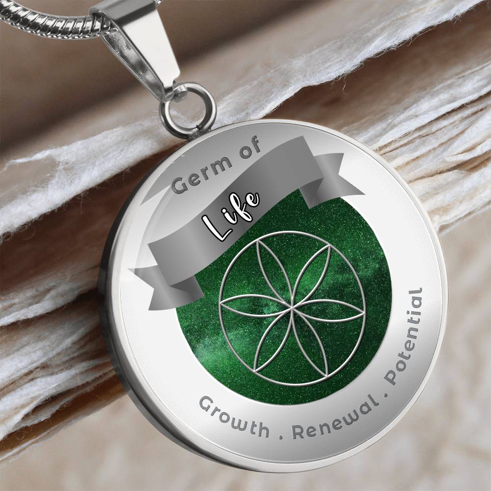 Germ of Life - Growth Renewal Potential- Affirmation Necklace - More Than CharmsMore Than Charms