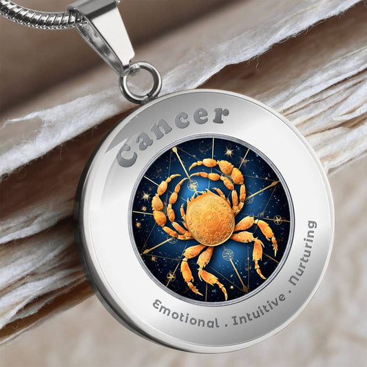 Cancer - Charm Necklace - This Luxury Charm Necklace is more than just an accessory — it’s a soulful expression of your journey, dreams, and intentions. Designed with meaning, each charm carries powerful affirmation words, images, or symbols that speak to