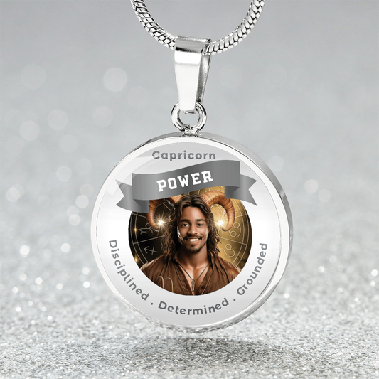 Divine Masculine Capricorn - Affirmation Pendant
