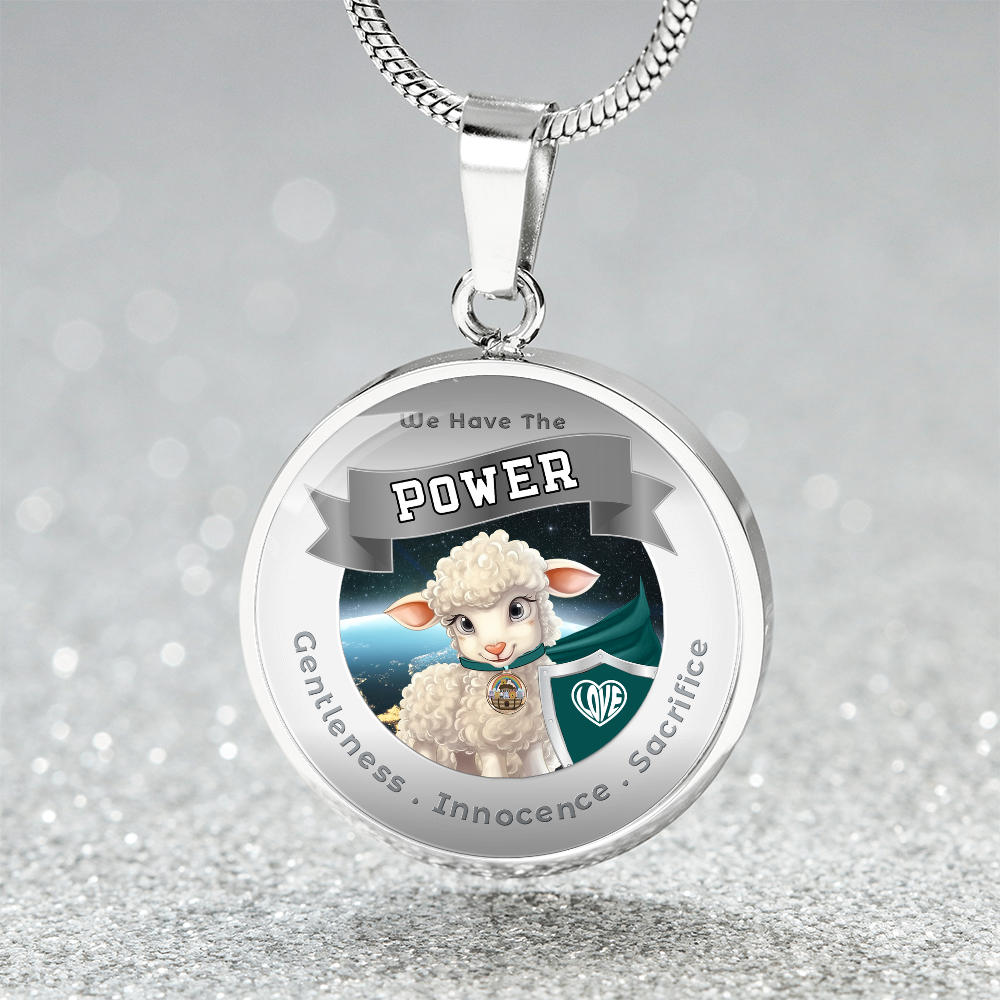 Lamb - Power Animal Affirmation Necklace - Gentleness Innocence Sacrifice - More Than CharmsMore Than Charms