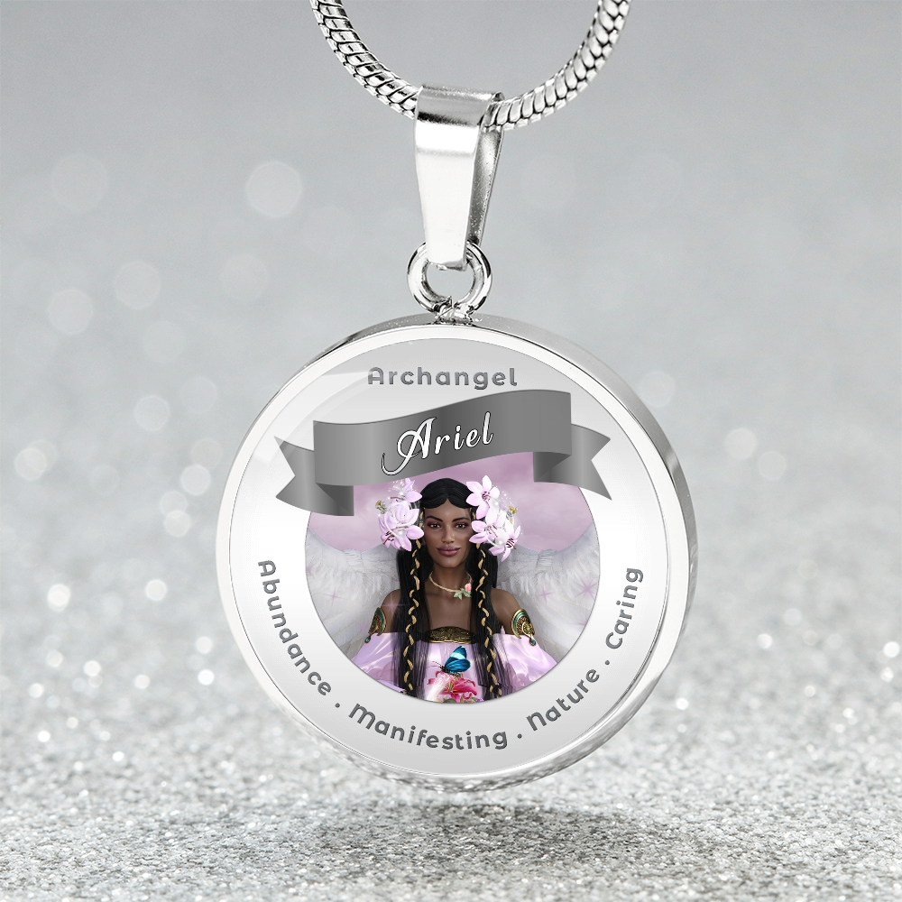 Archangel Ariel 2 - Affirmation Necklace For Abundance, Manifesting, Nature & Caring - More Than CharmsMore Than Charms