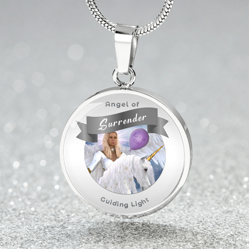 Surrender - Guardian Angel Affirmation Necklace - More Than CharmsMore Than Charms