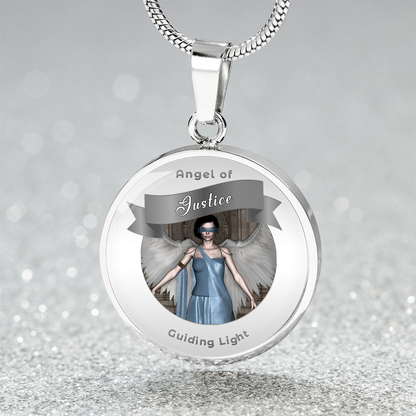 Justice - Guardian Angel Affirmation Necklace - More Than CharmsMore Than Charms