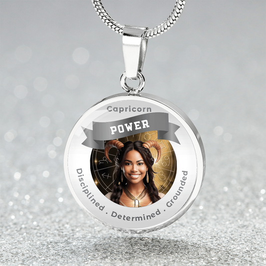 Divine Feminine Capricorn - Affirmation Pendant