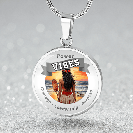 Power Vibes Affirmation Pendant - Ocean Champion