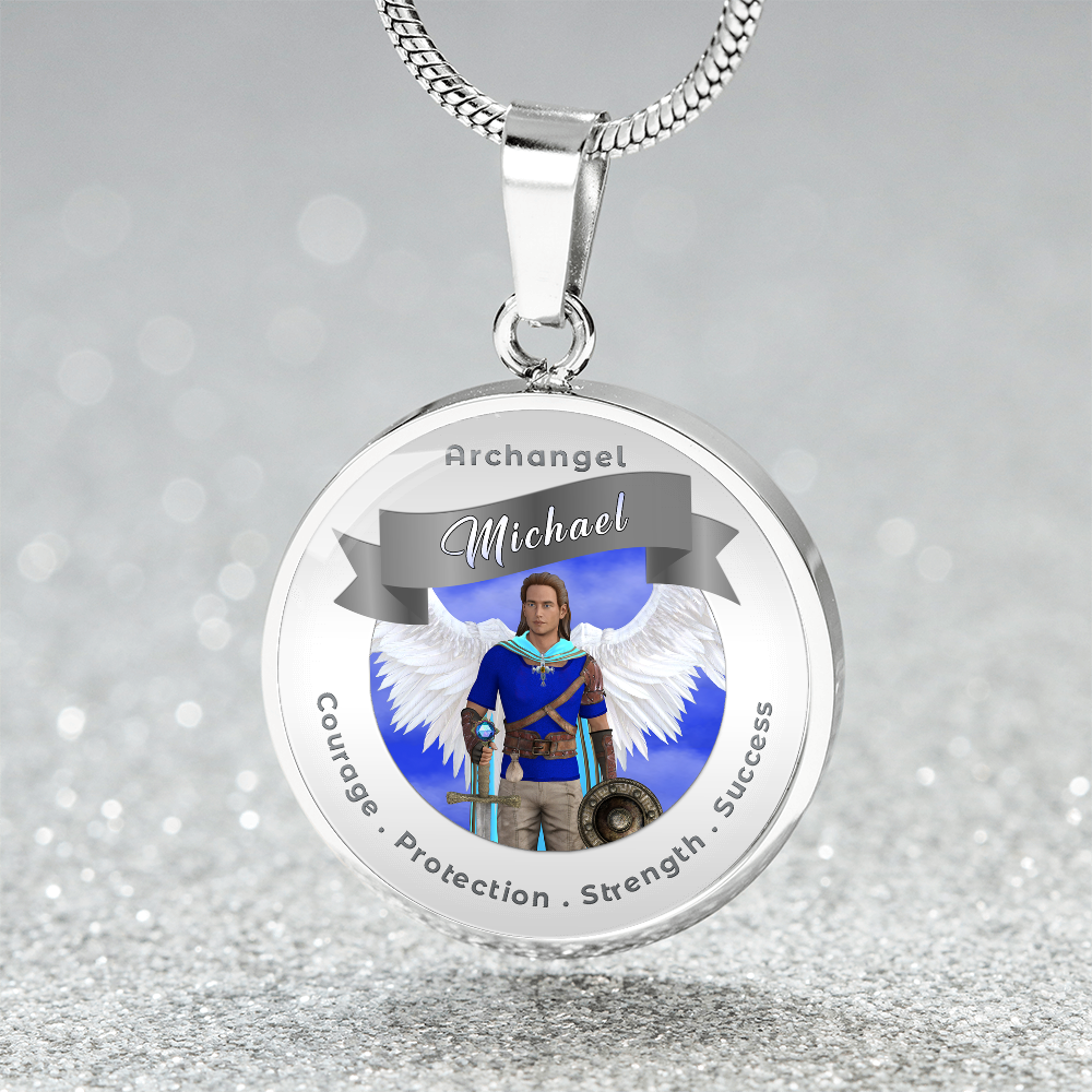 Archangel Michael - Affirmation Necklace For Courage, Protection, Strength & Success - More Than CharmsMore Than Charms