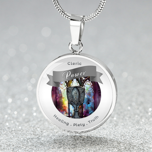 Cleric 2 - RPG Fantasy Charm Necklace - This Luxury Charm Necklace is more than just an accessory — it’s a soulful expression of your journey, dreams, and intentions. Designed with meaning, each charm carries powerful affirmation words, images, or symbols